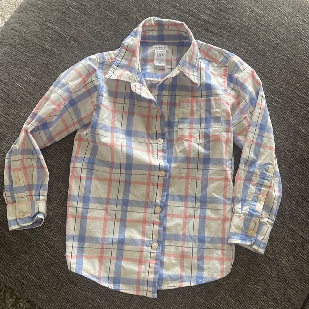 Carters boys collared button down shirt size 6